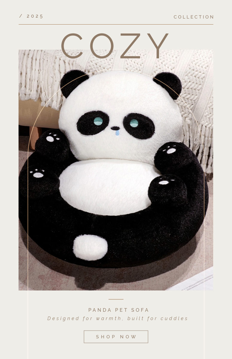 Panda Mini Sofa β Your Cuddly Lounge Buddy! π€π€ Playful Panda shaped, Cozy corduroy exterior and plush PP cotton filling, 19.7"x21"x15.8", Cuteness to Any Space!
