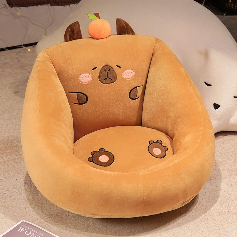 PuddlePal - Adorable Capybara Mini Sofa Chair (19.7" x 21.7" x 13.8") | The Cutest Capybara Sofa Around! Cozy, Cuddly, and Full of Charm! Corduroy & Fluffy PP Cotton