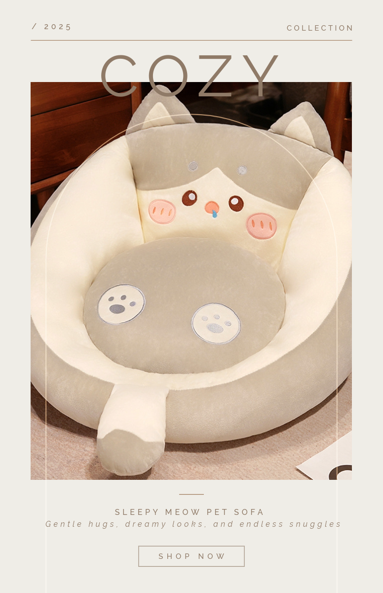 Sleepy Meow - A Cuddly Mini Sofa Chair with a Cozy Heart! (19.7" x 21.7" x 13.8") | Adorable Gray Cat Lounge Chair with Cozy Corduroy & Fluffy PP Cotton | Playful, Cuddly & Full of Charm!