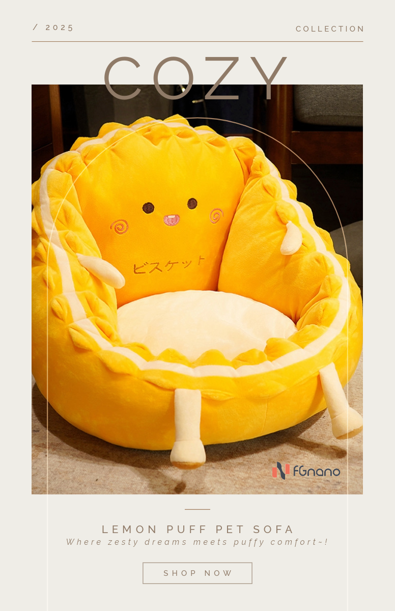 FGnano Lemon Puff – A Juicy Pop of Comfort! Plush Cartoon Lemon Lounge Chair for Kids, Teens, Adults, and Pets (17.7" x 23.6" x 23.6") | Bright Yellow Floor Sofa for Home Décor and Gift-Giving