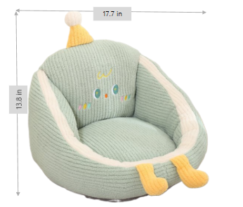 GreenSnug – A Cozy Pop of Playful Comfort for All Ages! (17.7"x19.7"x14.2") | Adorable Light-Green Throne of Comfort for All Ages | Cozy, Cuddly and Fluffy PP Cotton | Adds A Touch of Cuteness to Any Space!