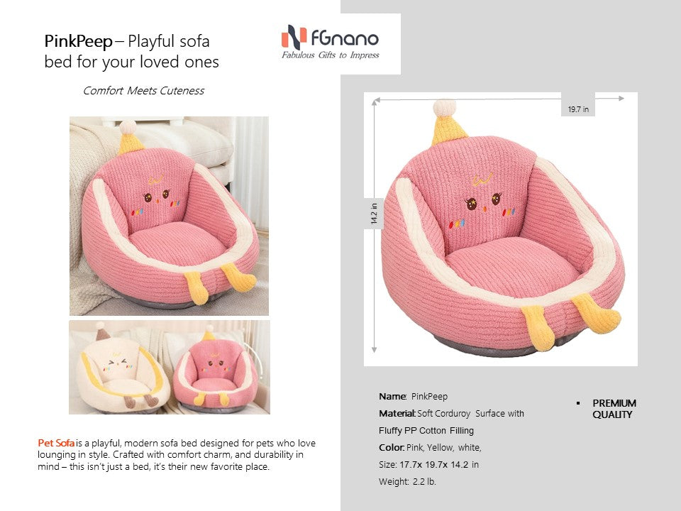 PinkSnug - A Cozy Pop of Playful Comfort for All Ages!  (17.7" x 19.7" x 14.2") | Adorable Pink Throne of Comfort for All Ages | Cozy, Cuddly & Fluffy PP Cotton | Adds A Touch of Cuteness to Any Space!