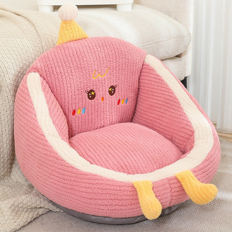 PinkSnug - A Cozy Pop of Playful Comfort for All Ages!  (17.7" x 19.7" x 14.2") | Adorable Pink Throne of Comfort for All Ages | Cozy, Cuddly & Fluffy PP Cotton | Adds A Touch of Cuteness to Any Space!