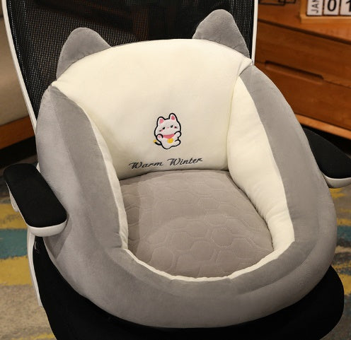 Winter Whiskers - A Cozy Companion with a Charm! Cat-shaped Mini Sofa with Cozy corduroy exterior and plush PP cotton filling, 15.7"x19.7"x13.8", Cuteness to Any Space!